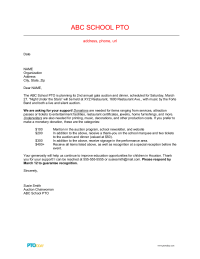 PTO Today: Auction Donation Solicitation Letter 2