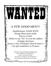 Wanted !!! A Few good DADS! 