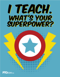 Superhero Teacher Appreciation Poster