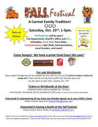 Fall Festival Flyer-also used as page of newsletter