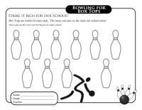 Bowling Collection Sheet for 10 Box Tops
