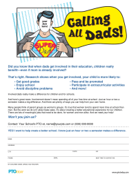 PTO Today: Calling All Dads Flyer (color)
