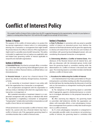 PTO Today: Conflict of Interest Policy