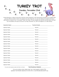 Turkey Trot Collection Form
