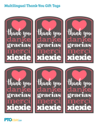 Multilingual Thank-You Gift Tags