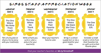 Teacher appreciation gifts - student spirit