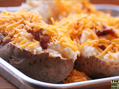Easy meal ideas for large groups - baked potato bar