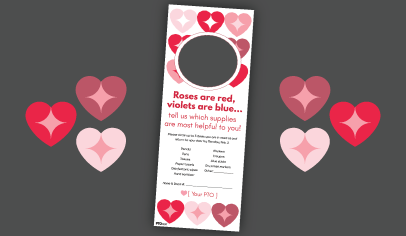 Free Valentine’s Day Teacher Appreciation Door Hanger: Supply Wish List