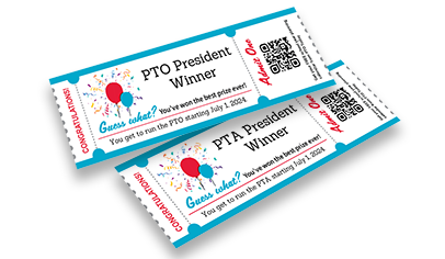 Welcome Your New PTO Officers With a Winning Ticket (Free Printable)