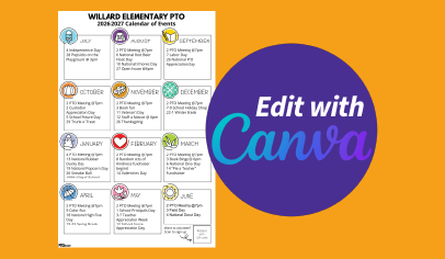 PTO School Calendar Magnets: What To Include + Free Editable Canva Template