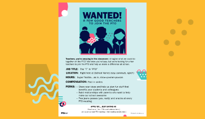Teachers Wanted! PTO Recruitment Flyer (Canva Template) 