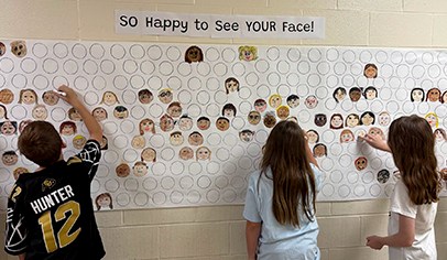 The Face Wall Trend That's Taking Over School Hallways 