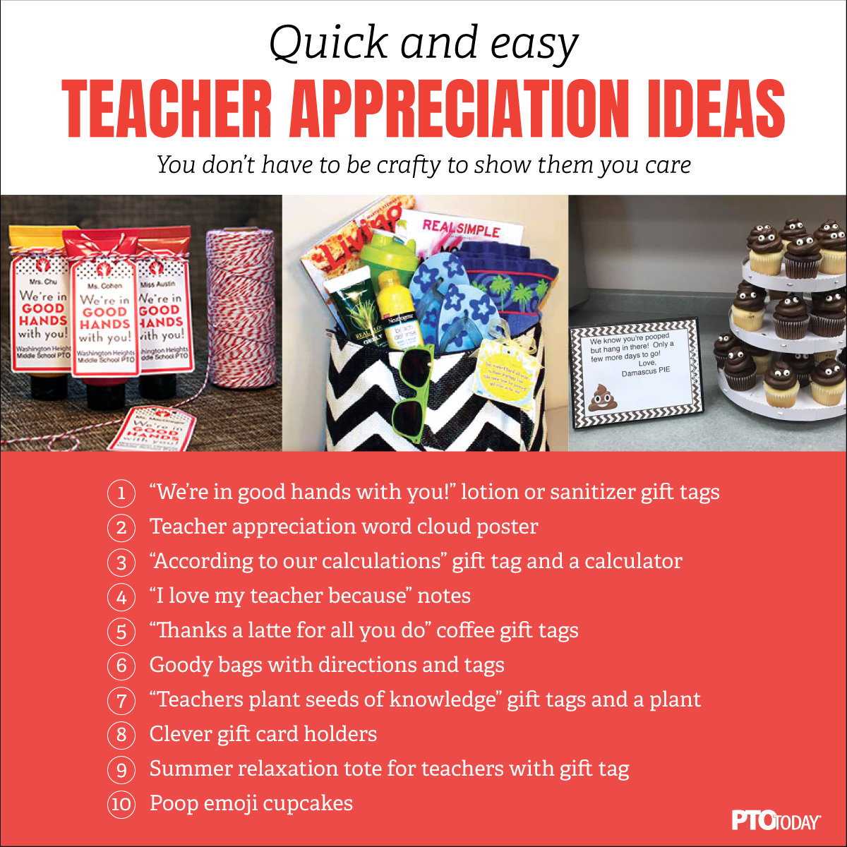 Quick and easy teacher appreciation gifts