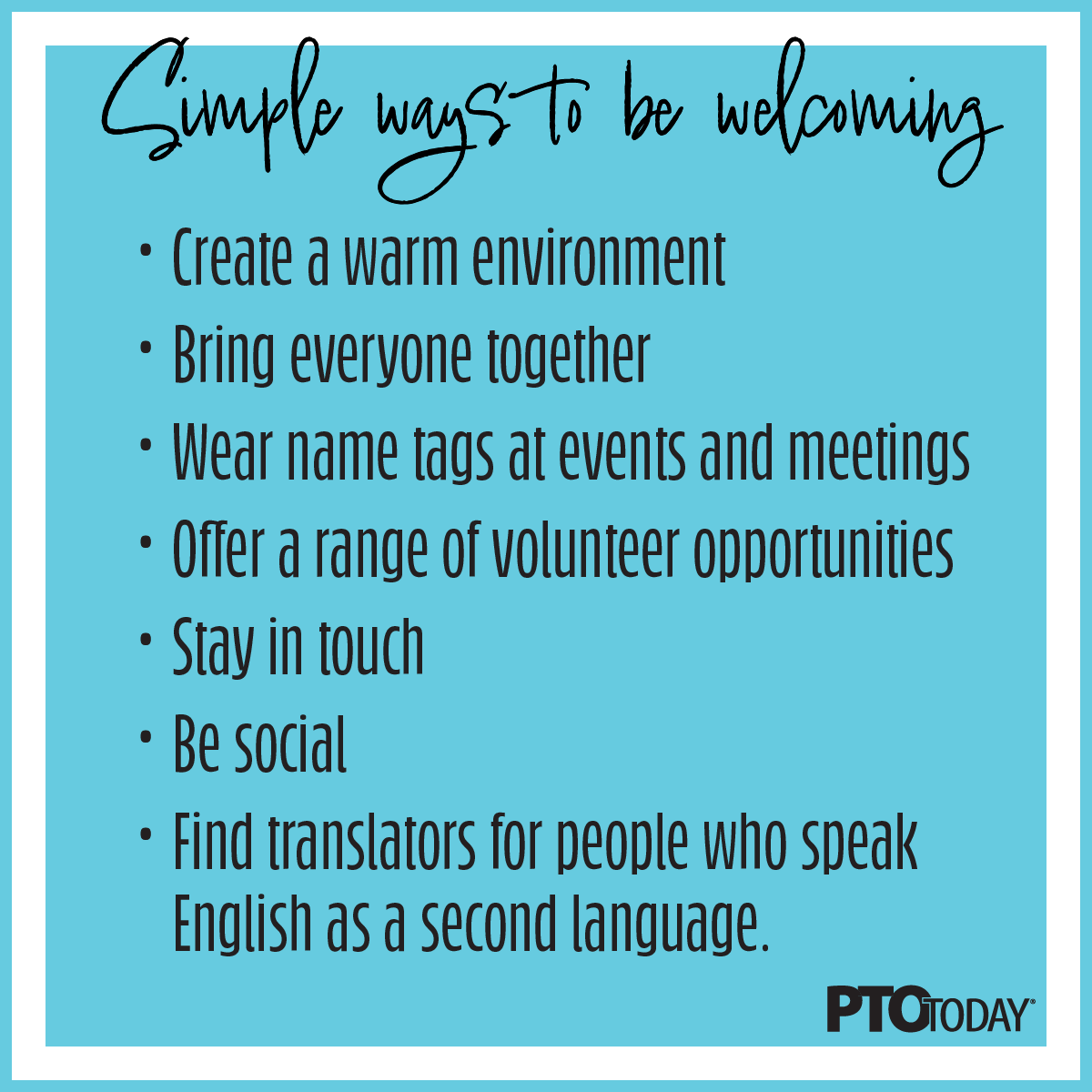Make Your School a Welcoming Community