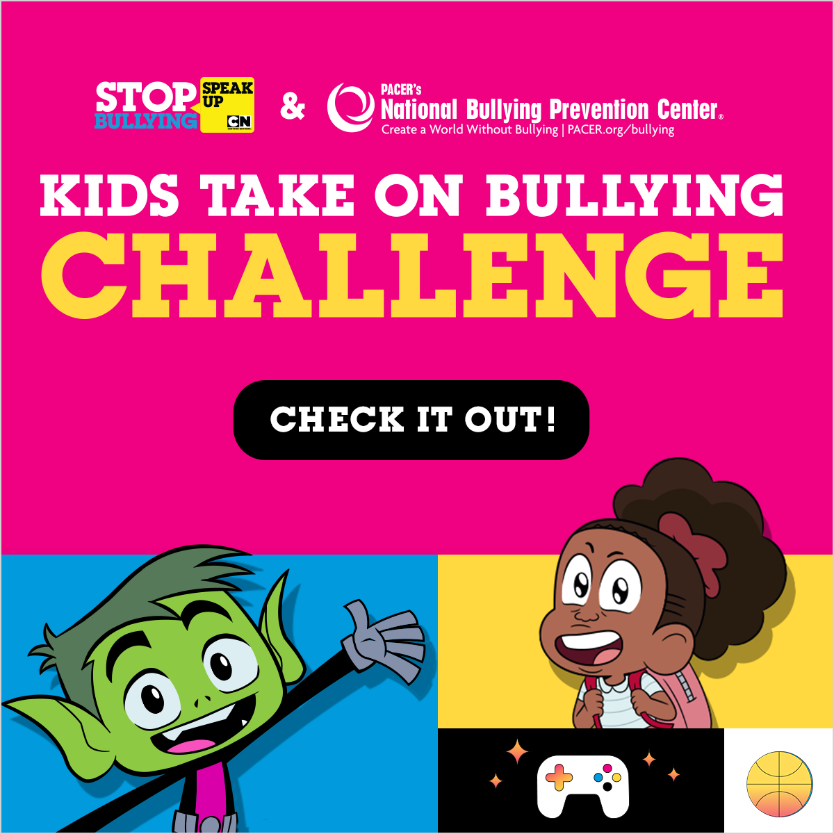 Enter the Kids Take On Bullying Challenge