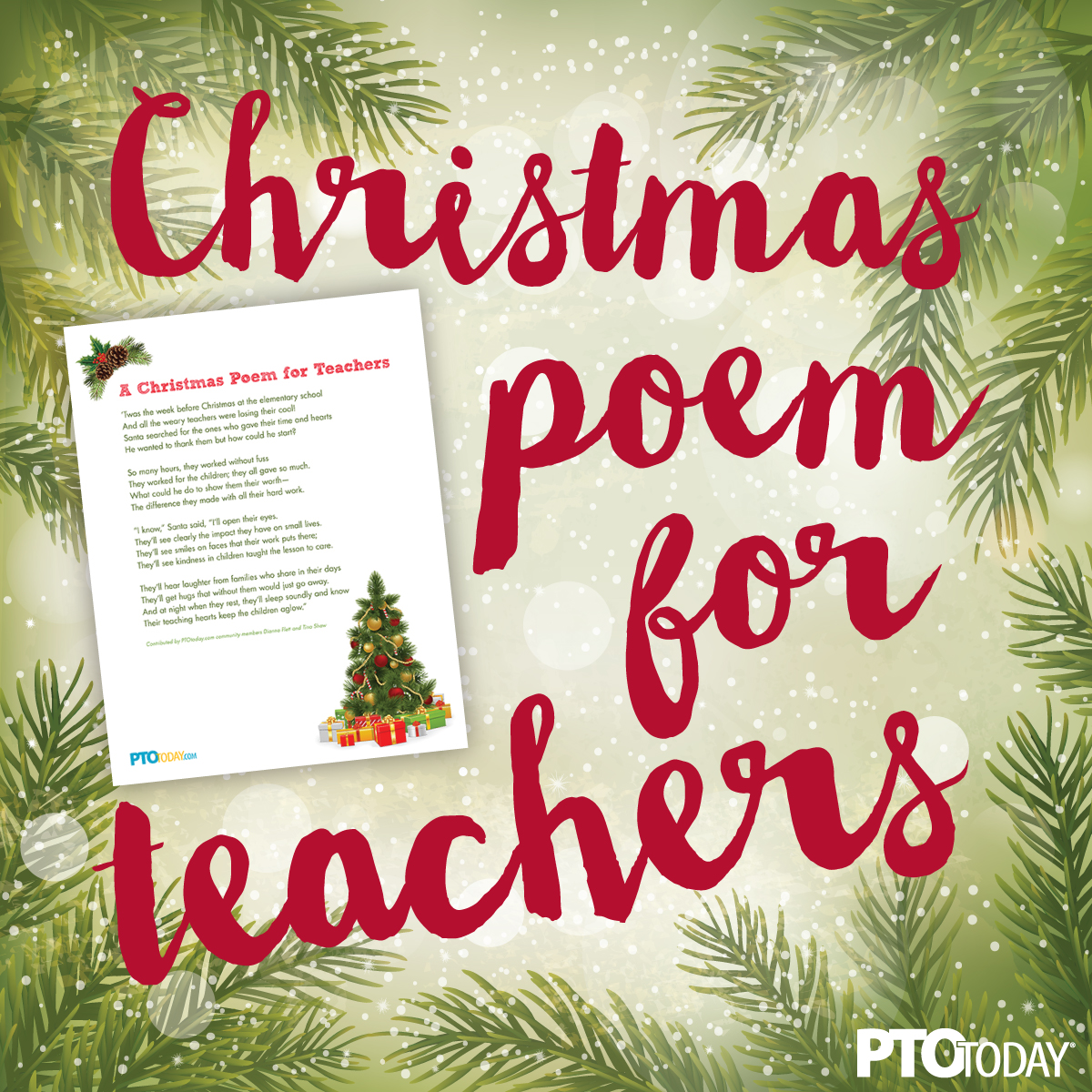 Free Download: Christmas Poem for Teachers