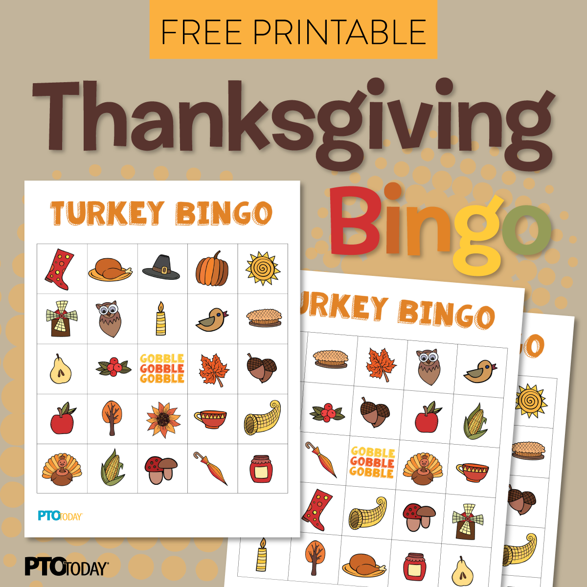 Thanksgiving-theme bingo cards