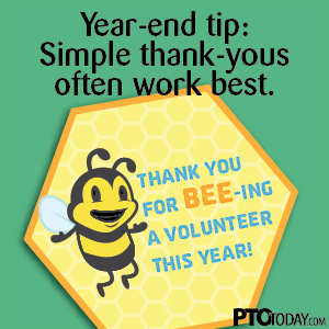Volunteer Appreciation Tim's Tip. 