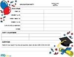 Graduation Party Sign-up Sheet