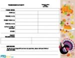 Classroom Party Sign-up Sheet: Thanksgiving