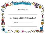 PTO Today: Teacher Appreciation Certificate