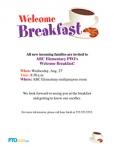 Back-to-School Welcome Breakfast Flyer