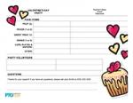 Classroom Party Sign-Up Sheet: Valentine's Day