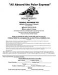 Polar Express Movie night flyer with RSVP