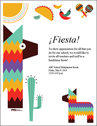 Fiesta-Theme Flyer for Teacher Appreciation