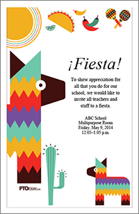 Fiesta-Theme Invitation for Teacher Appreciation