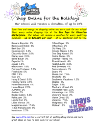 Shop Online for the Holidays Flyer