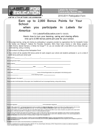 Campbell's Labels for America participation form 2010-11