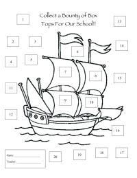 Pirate Ship Collection sheet