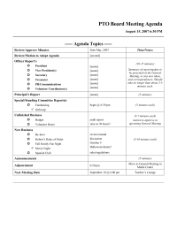 Board Meeting Agenda Template from www.ptotoday.com