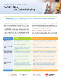 Cyberbullying Internet Safety Tips