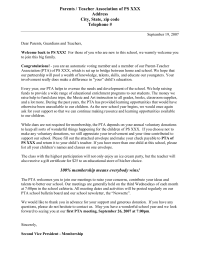 PTA Membership Letter