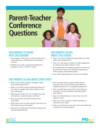 Parent-Teacher Conference Questions