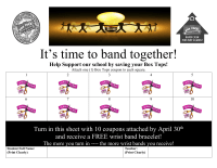 10 per  Sheet - It's Time To Band Together! Wrist Band Prize Contest Form