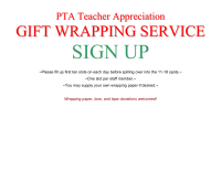 Teacher Gift Wrap Service -- Signup sheet for teachers' lounge or workroom