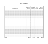 Simple Budget Worksheet-Excel