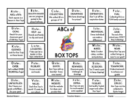 Box Top Collection ABCs