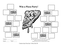 Pizza Party Box Top Collection Sheet Horizontal- 25 count