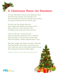 Christmas Poem for Teachers