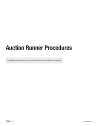 PTO Today: Auction Runner Procedures