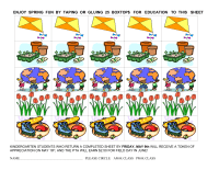 25 BTFE Spring Collection sheet for Kindergarten 