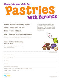 Pastries With Parents Invitation Flyer