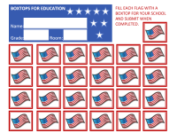 US Flag 25 Count Collection Sheet