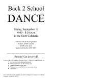 Flyer Back to School Dance