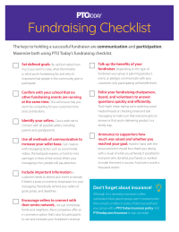 PTO Today: Fundraising Checklist