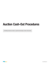 PTO Today: Auction Cash-Out Procedures
